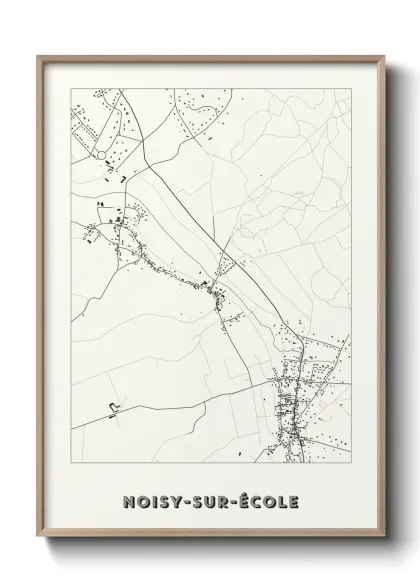 Une affiche de carte sur Noisy-sur-École