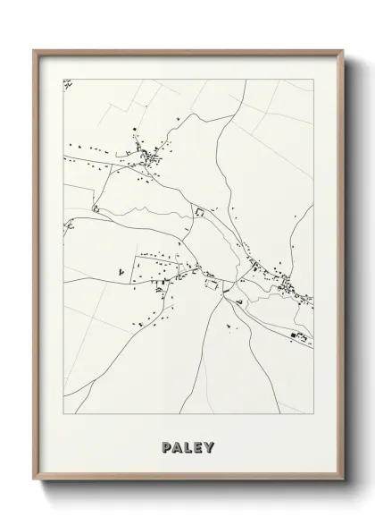 Une affiche de carte sur Paley