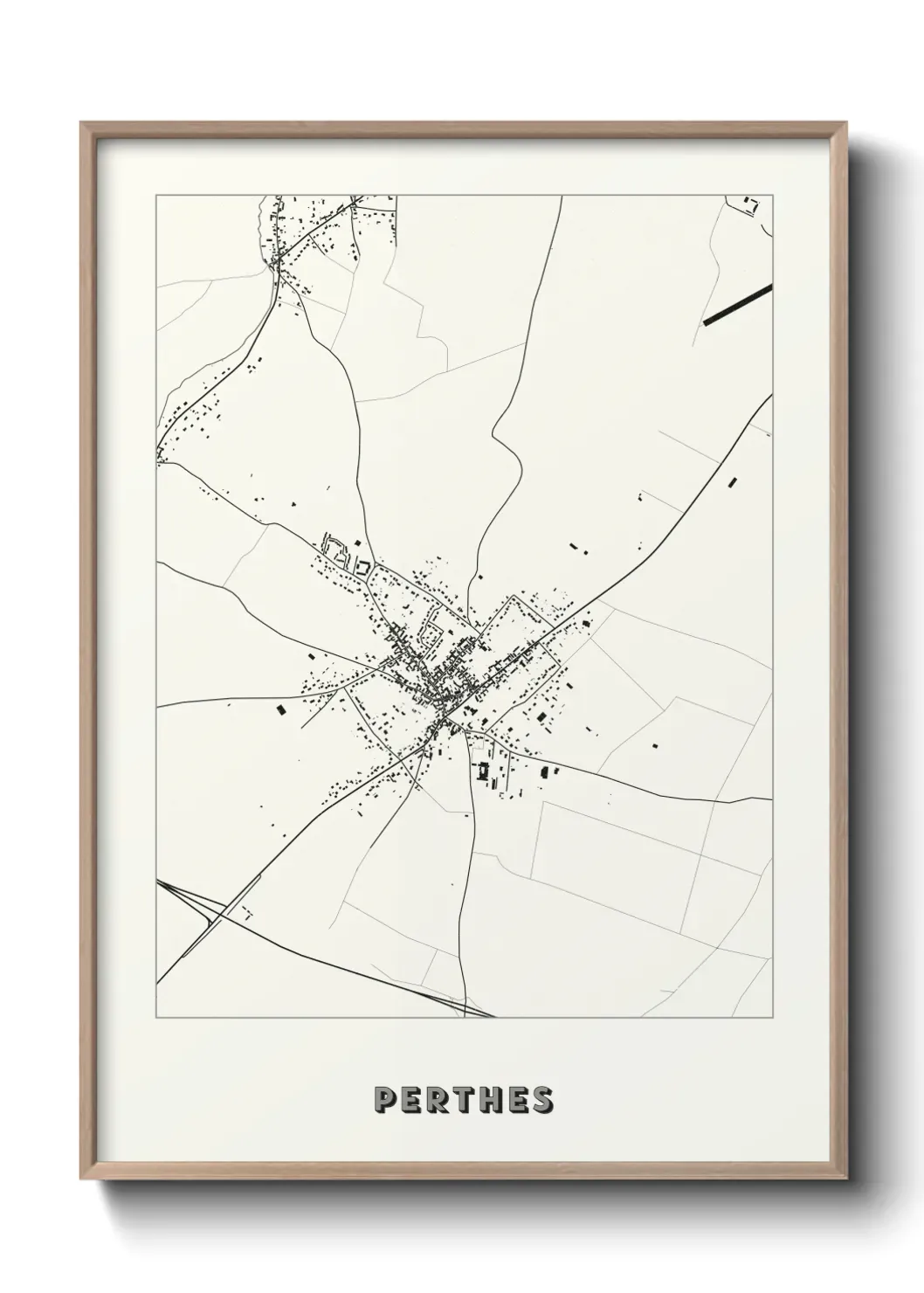Un poster carte Perthes