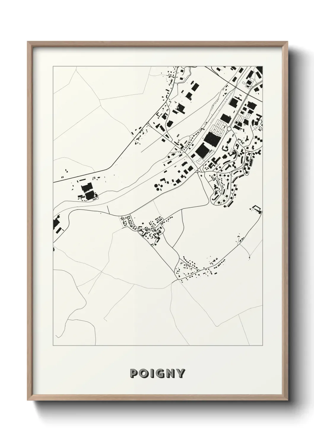 Un poster carte Poigny