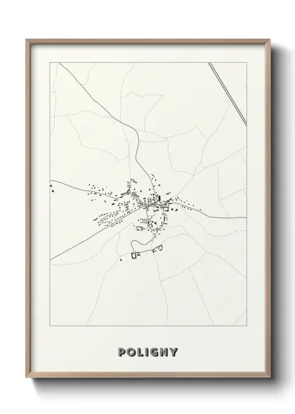 Une affiche de carte sur Poligny