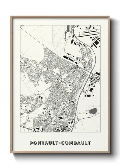 Une affiche de carte sur Pontault-Combault