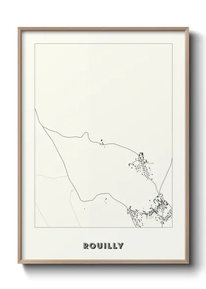 Une affiche de carte sur Rouilly