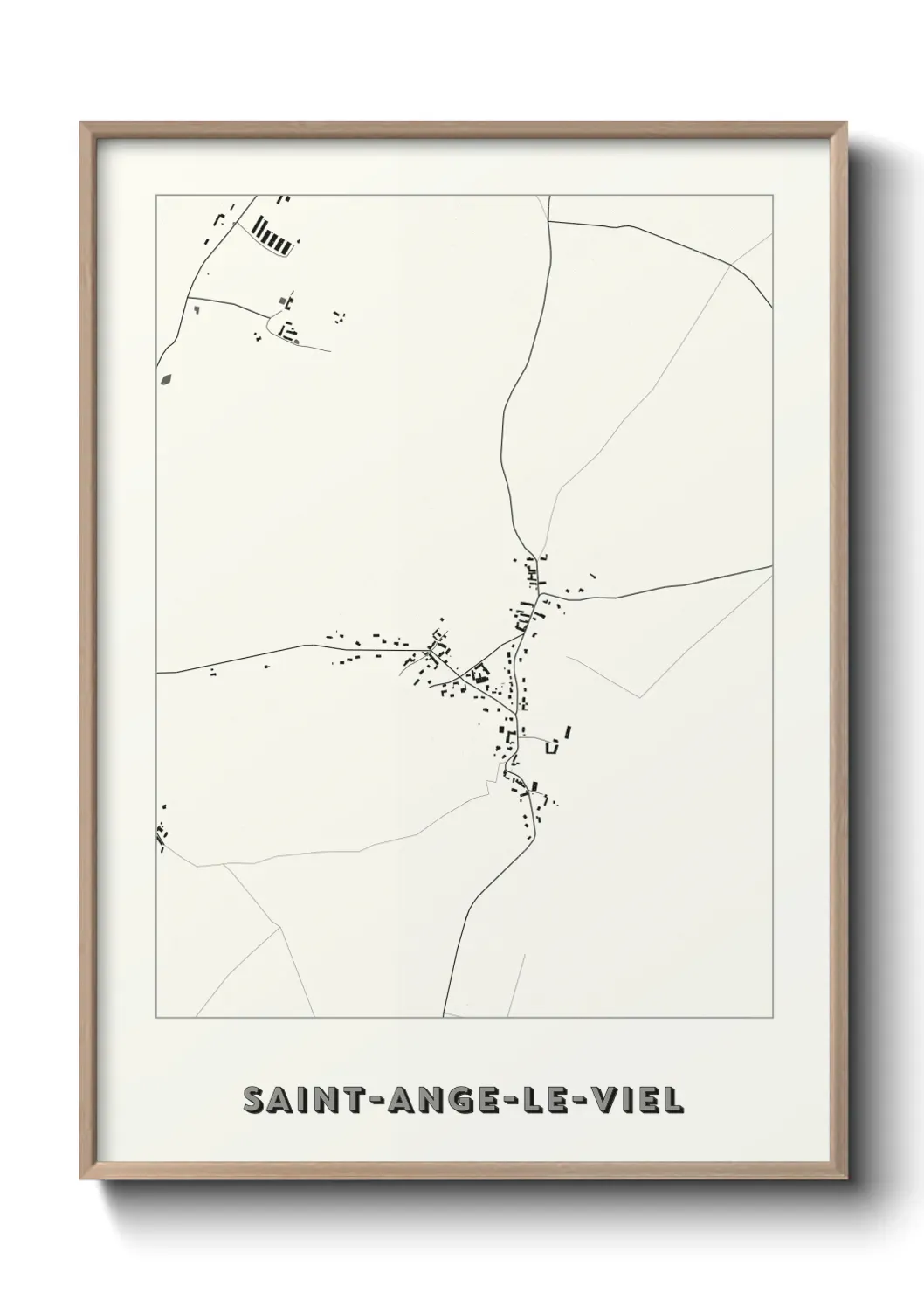 Un poster carte Saint-Ange-le-Viel