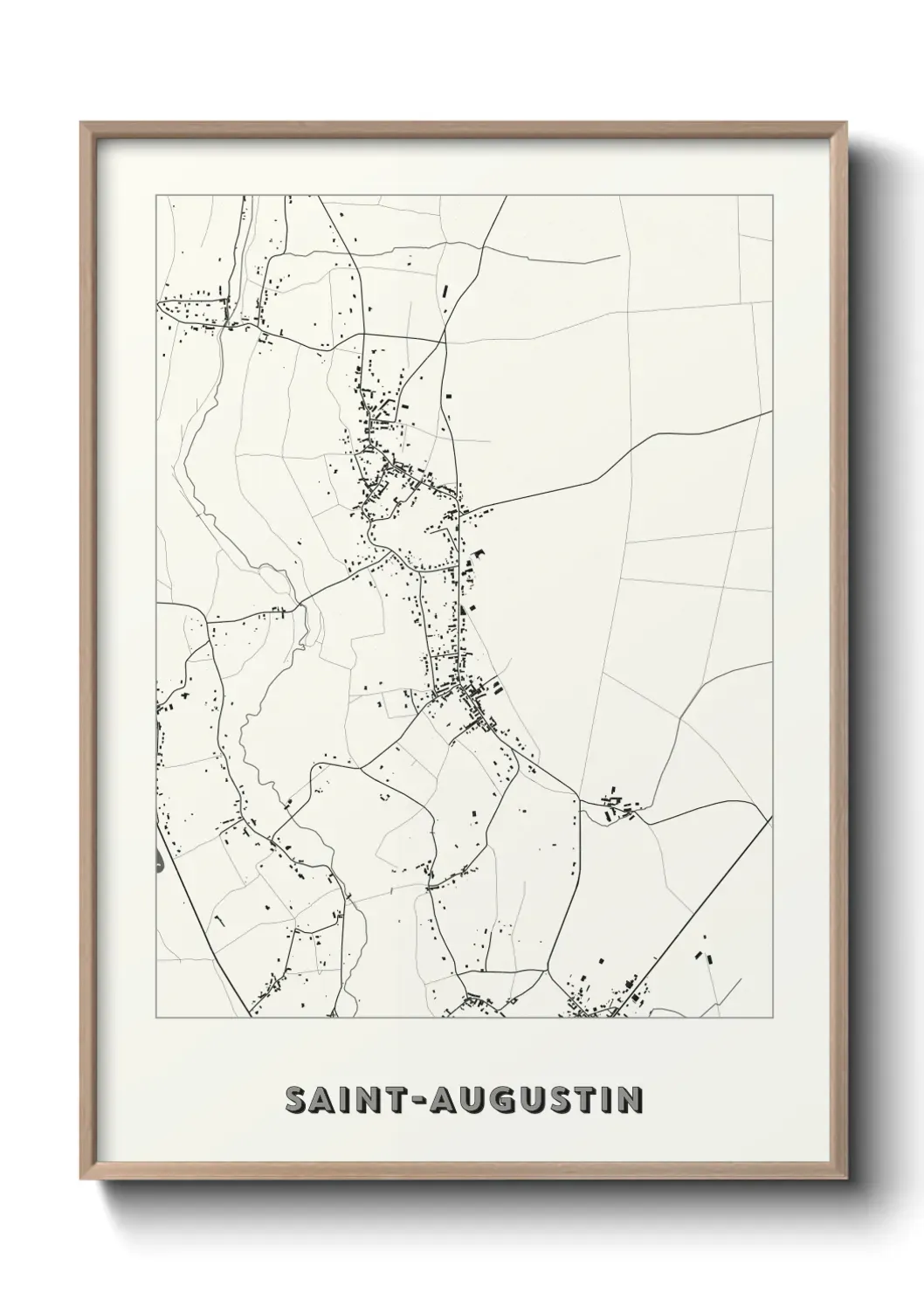 Un poster carte Saint-Augustin