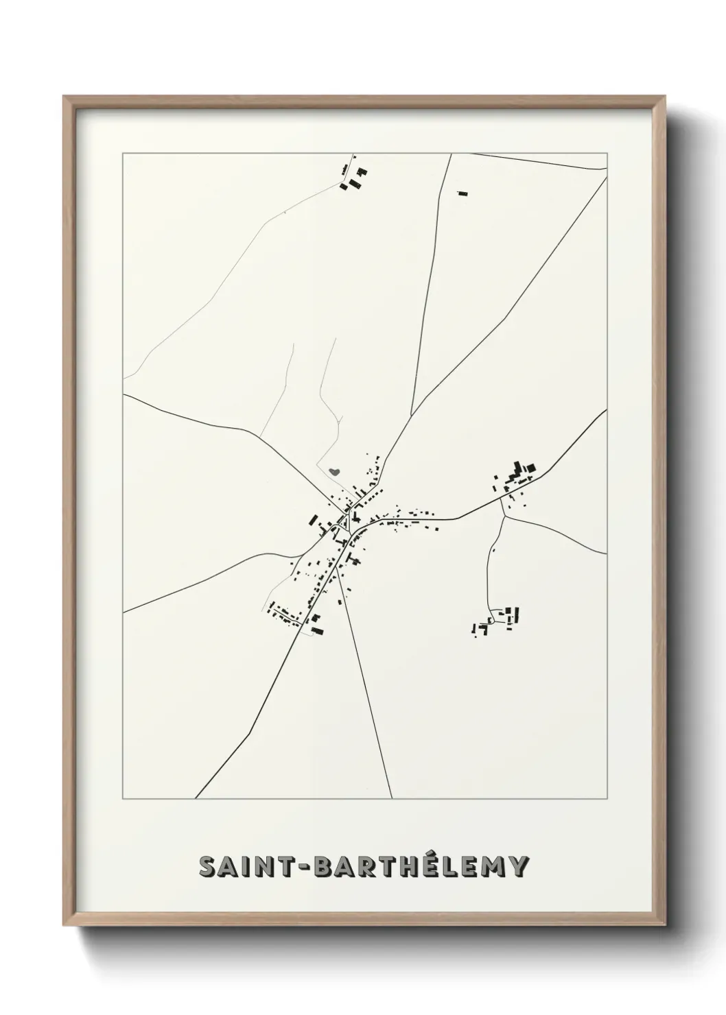 Un poster carte Saint-Barthélemy
