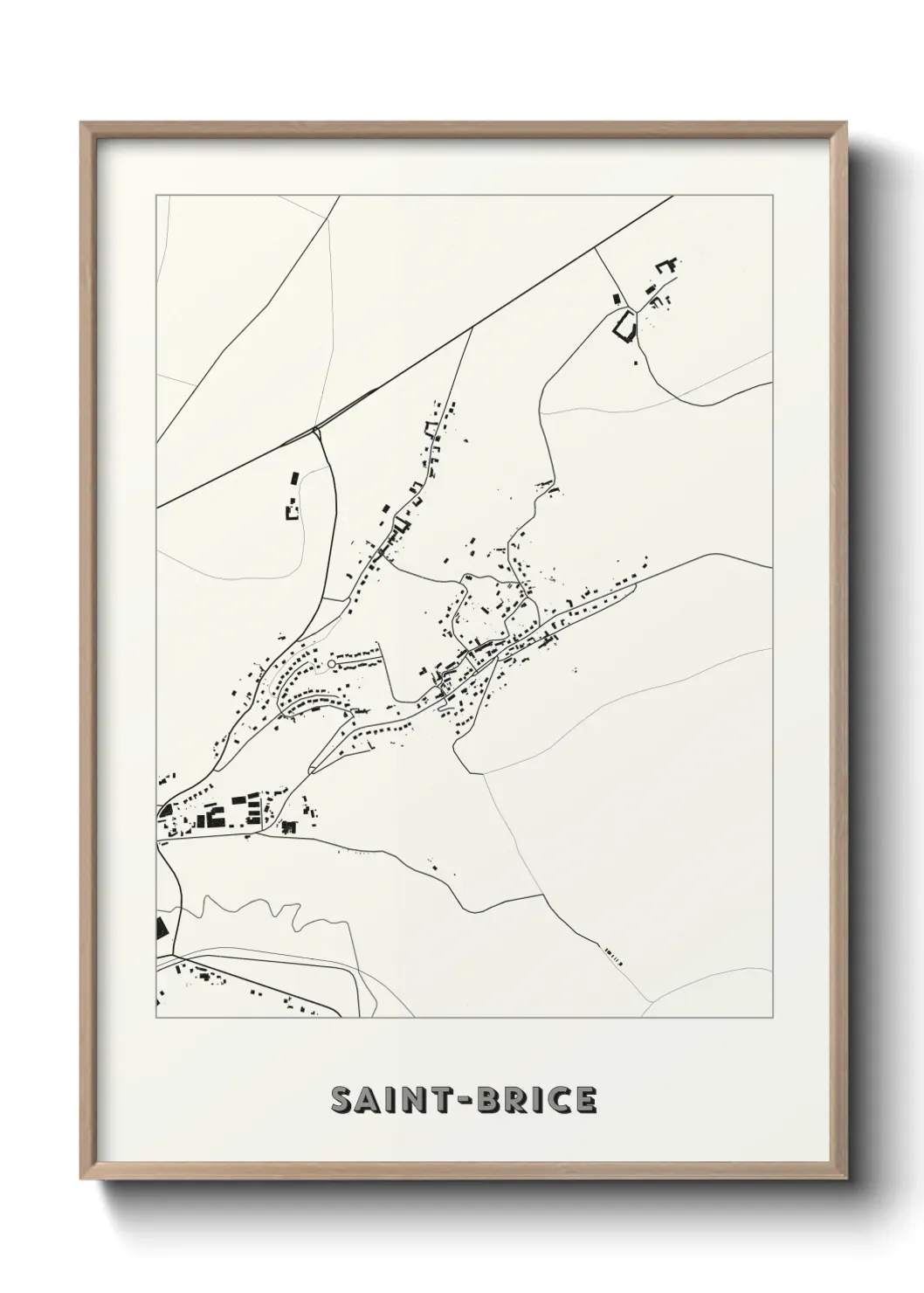 Un poster carte Saint-Brice