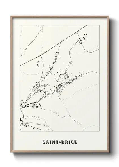 Une affiche de carte sur Saint-Brice