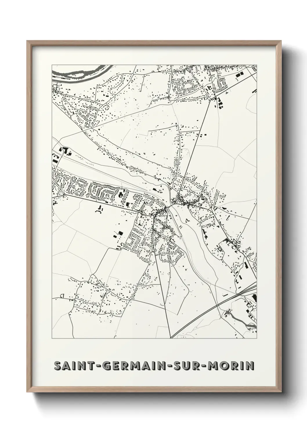 Un poster carte Saint-Germain-sur-Morin