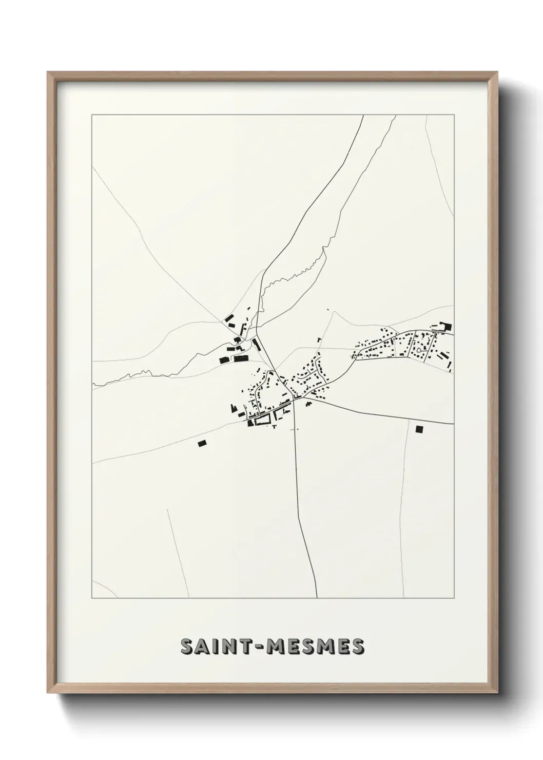 Un poster carte Saint-Mesmes