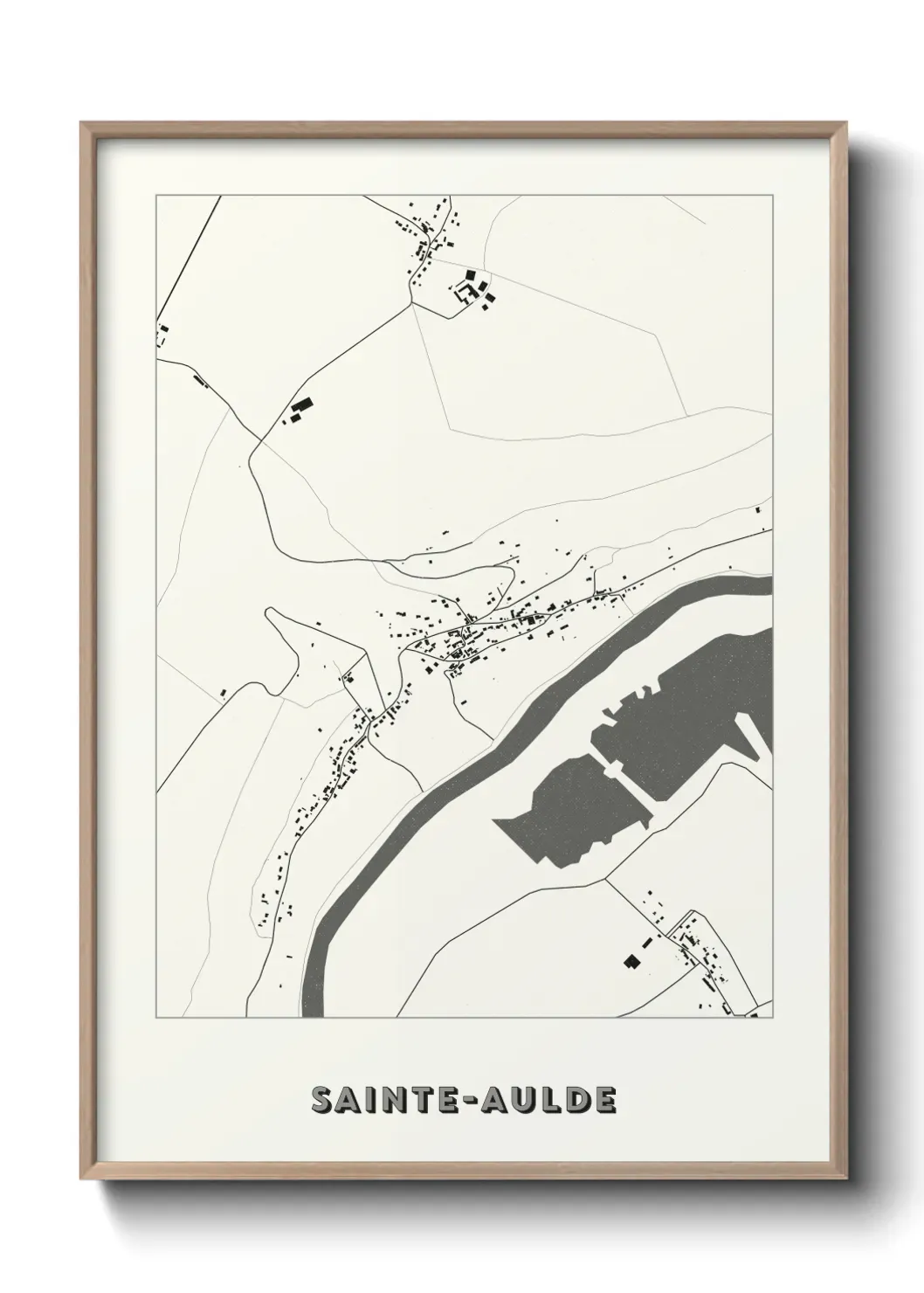 Un poster carte Sainte-Aulde