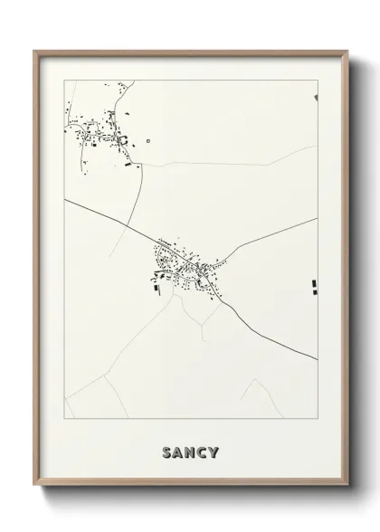 Une affiche de carte sur Sancy