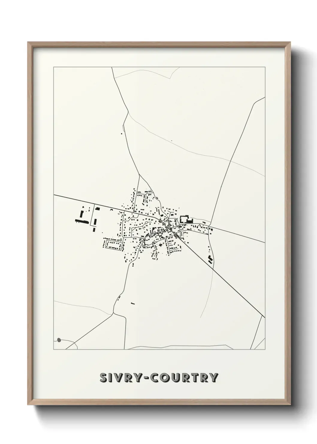 Un poster carte Sivry-Courtry