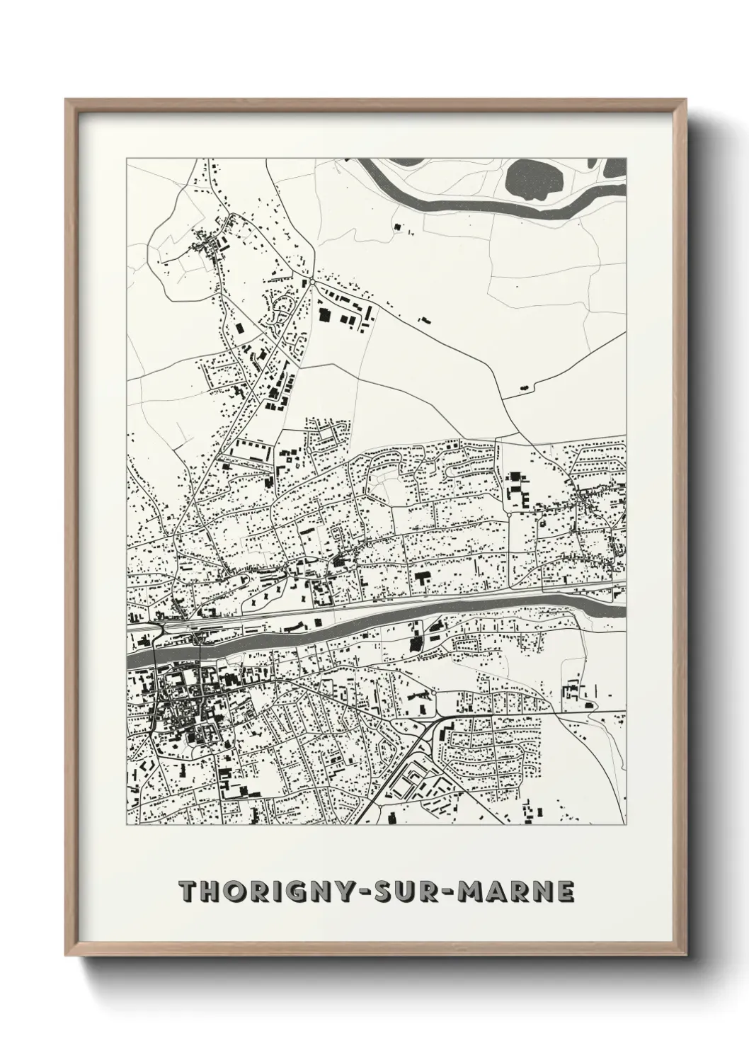 Un poster carte Thorigny-sur-Marne