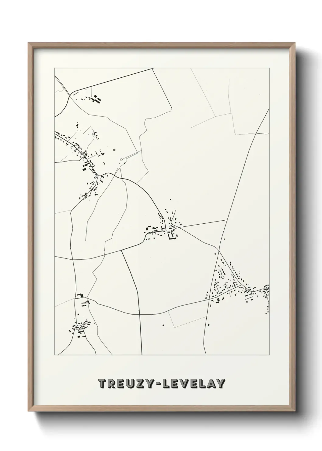 Un poster carte Treuzy-Levelay