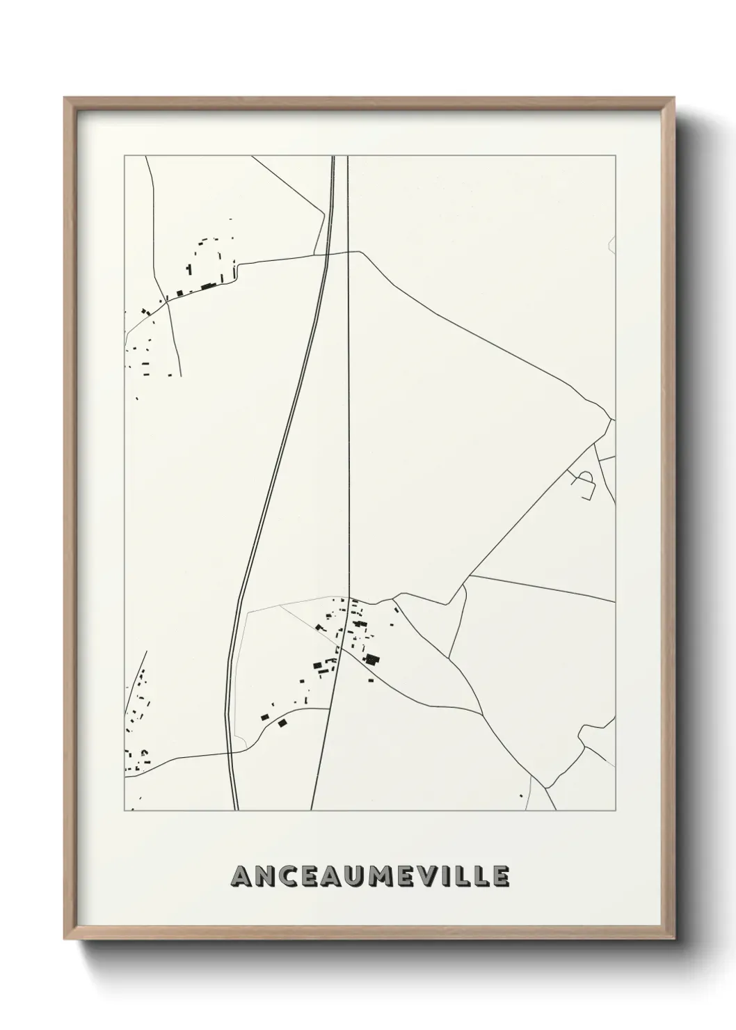 Un poster carte Anceaumeville
