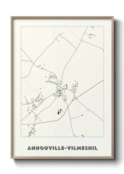 Une affiche de carte sur Annouville-Vilmesnil