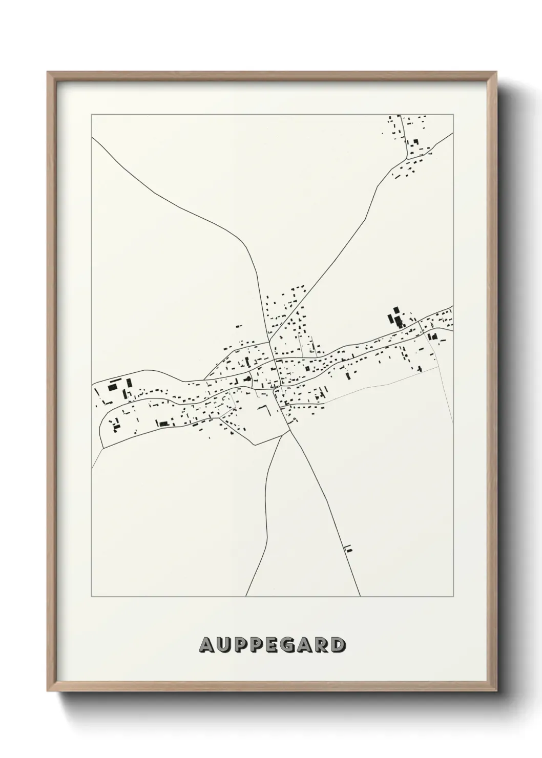 Un poster carte Auppegard
