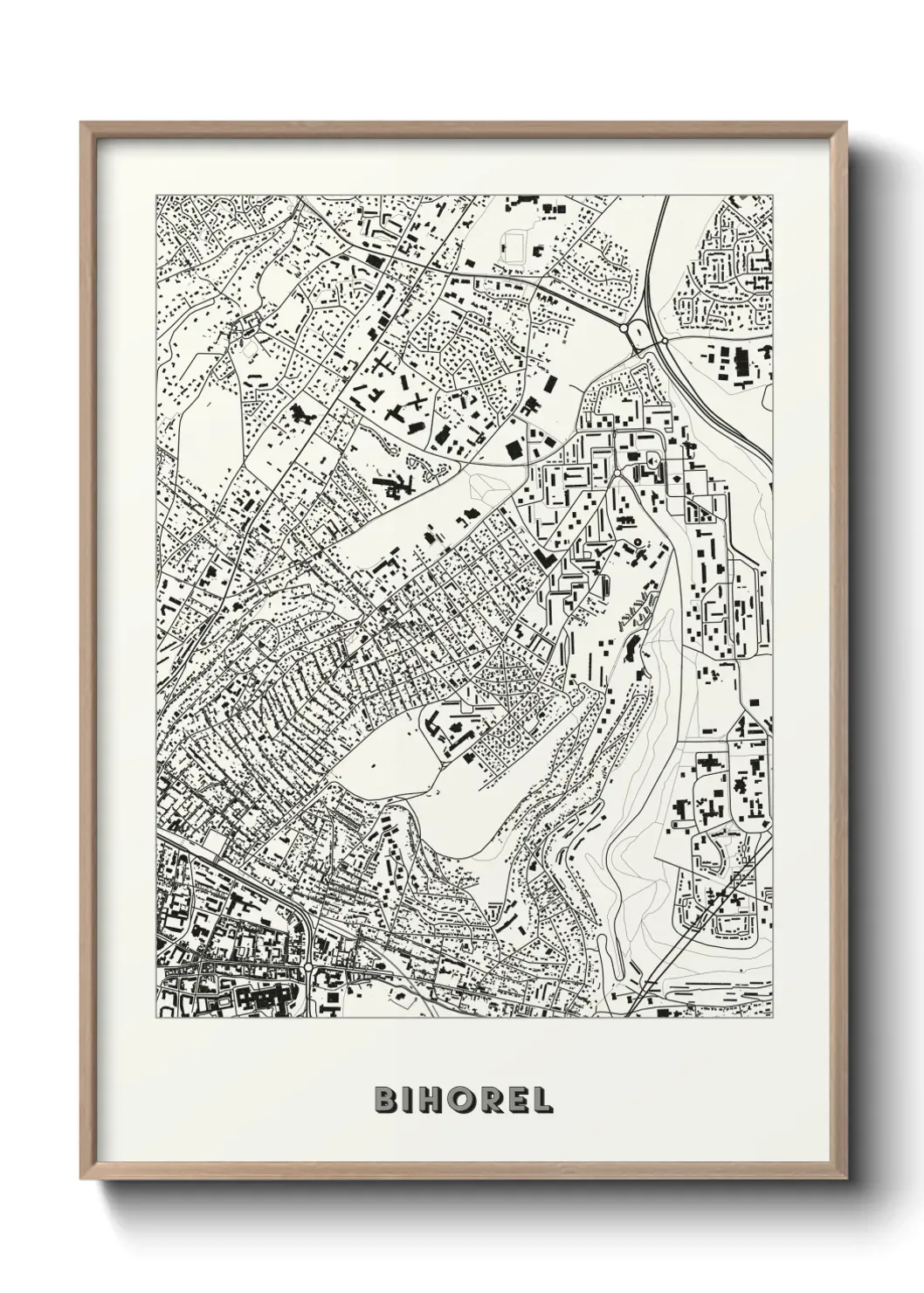 Un poster carte Bihorel