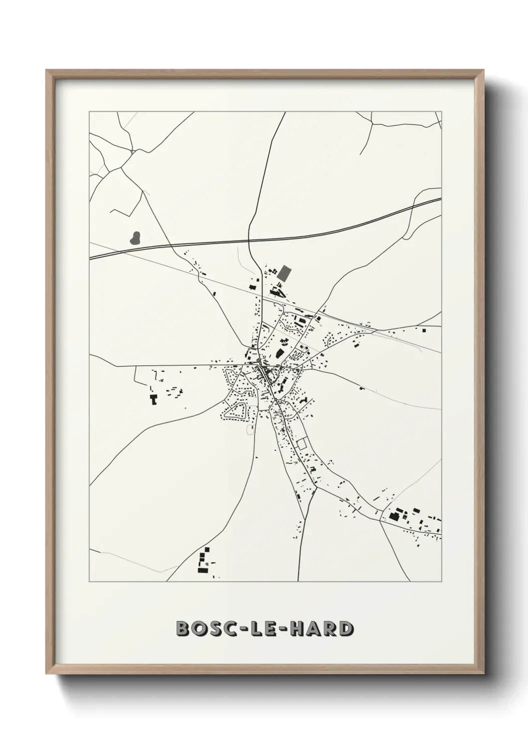 Un poster carte Bosc-le-Hard