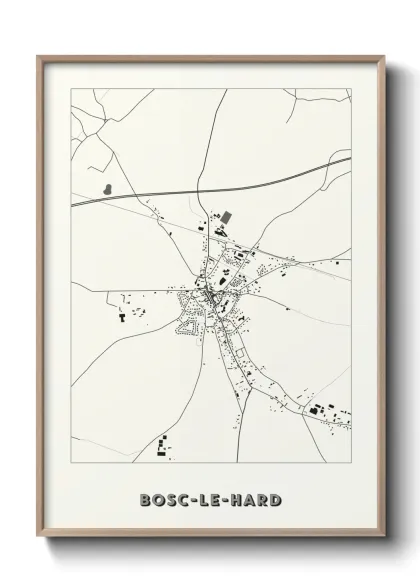 Une affiche de carte sur Bosc-le-Hard