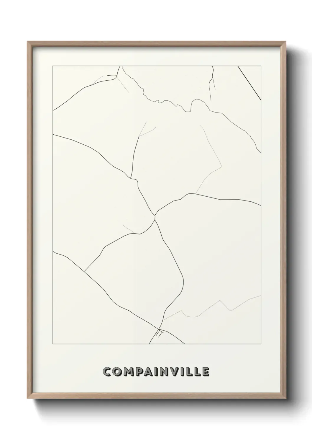 Un poster carte Compainville