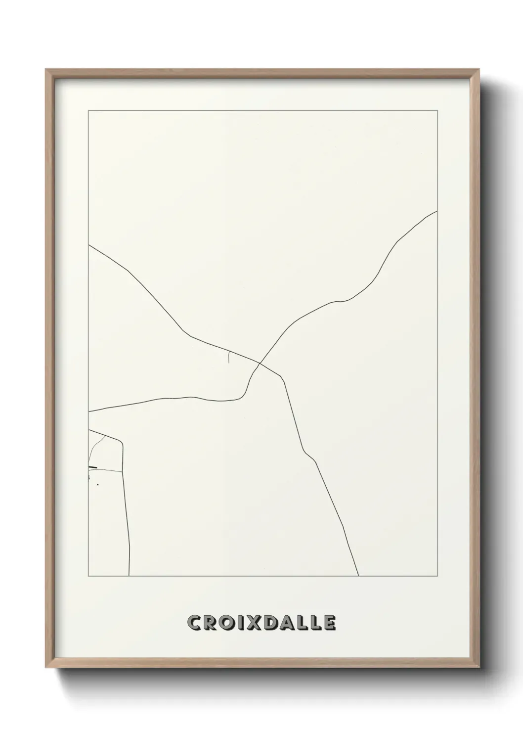Un poster carte Croixdalle