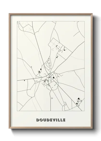 Une affiche de carte sur Doudeville