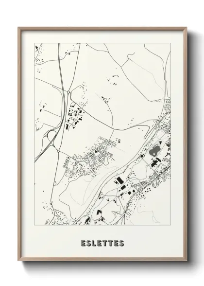 Une affiche de carte sur Eslettes