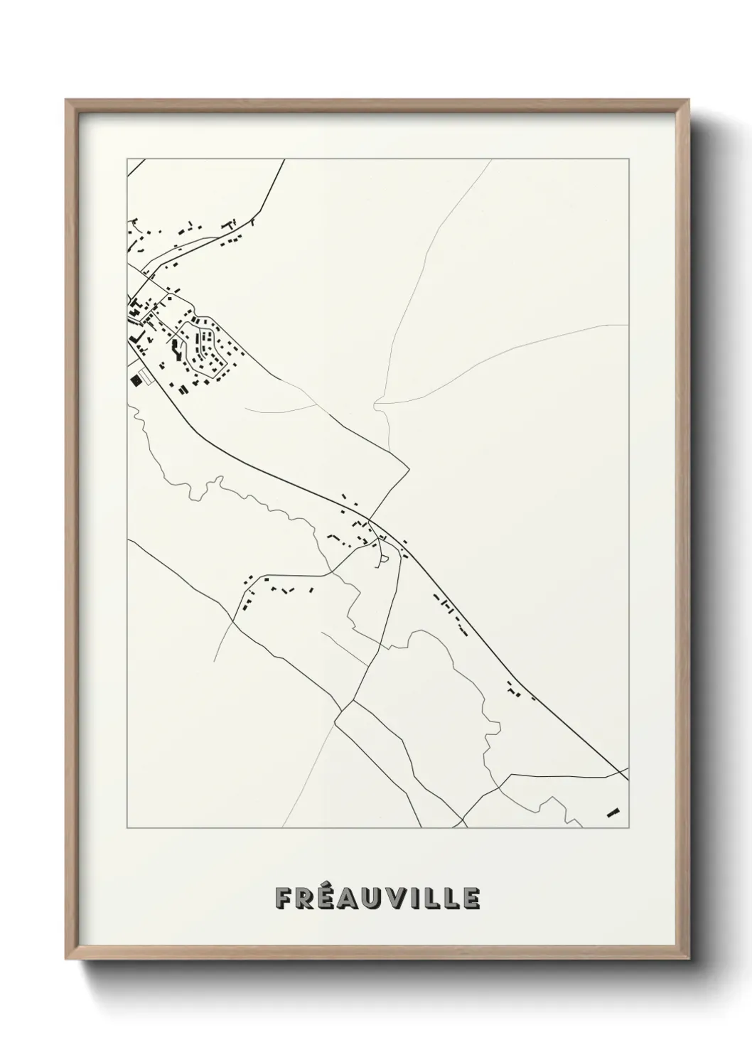 Un poster carte Fréauville
