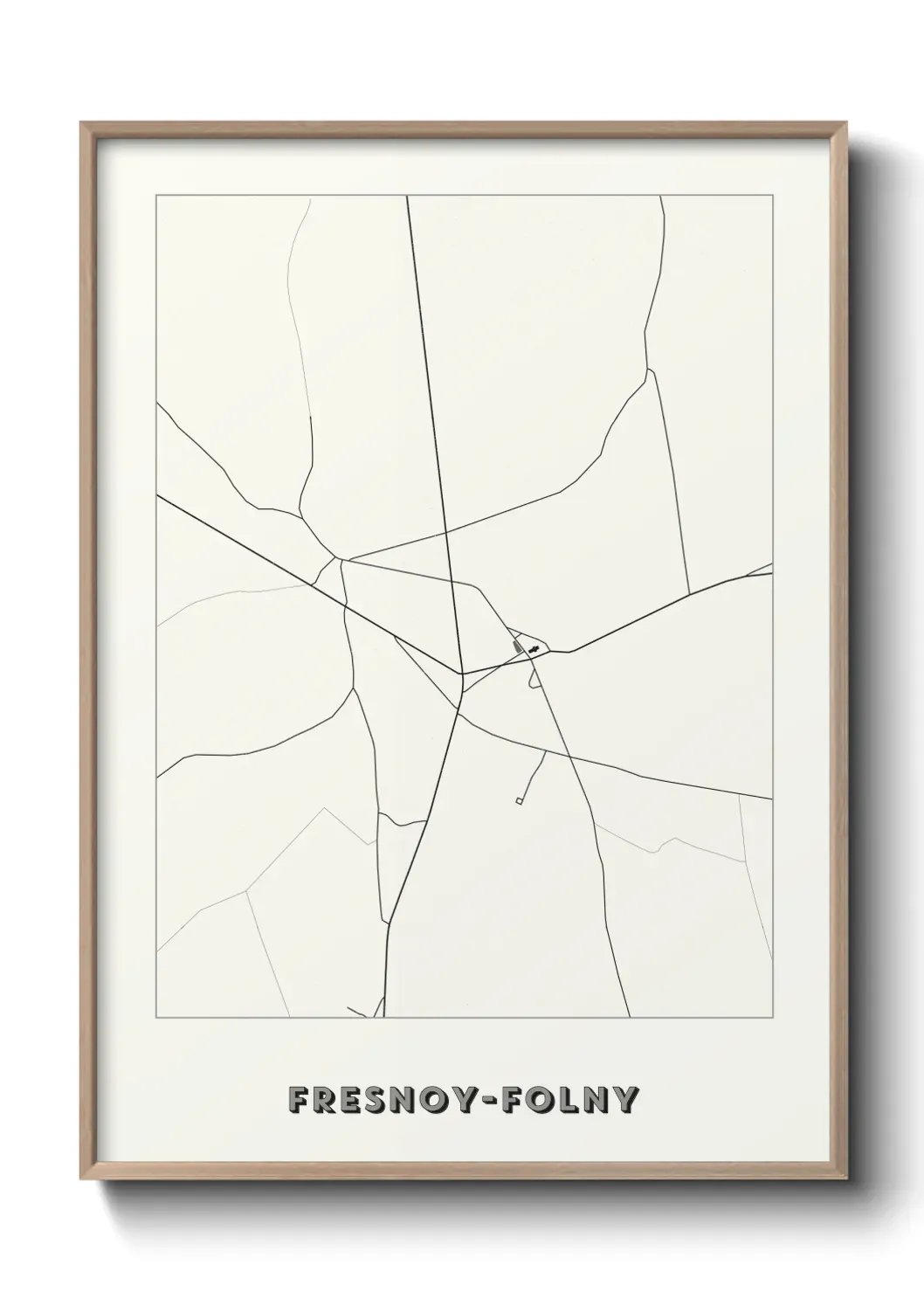 Un poster carte Fresnoy-Folny