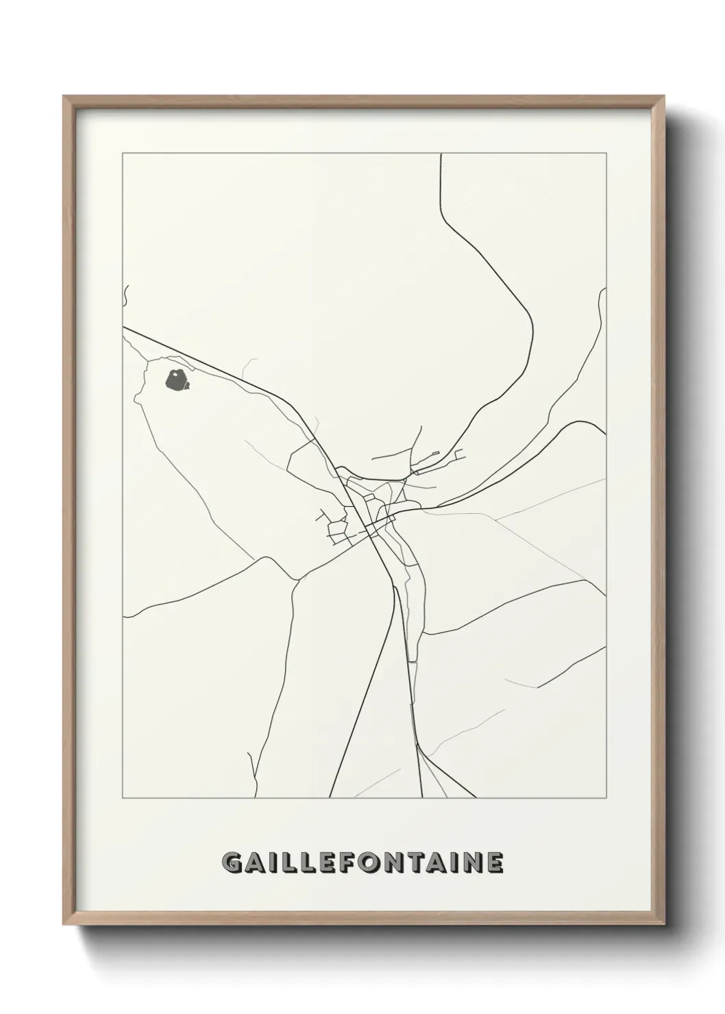 Un poster carte Gaillefontaine