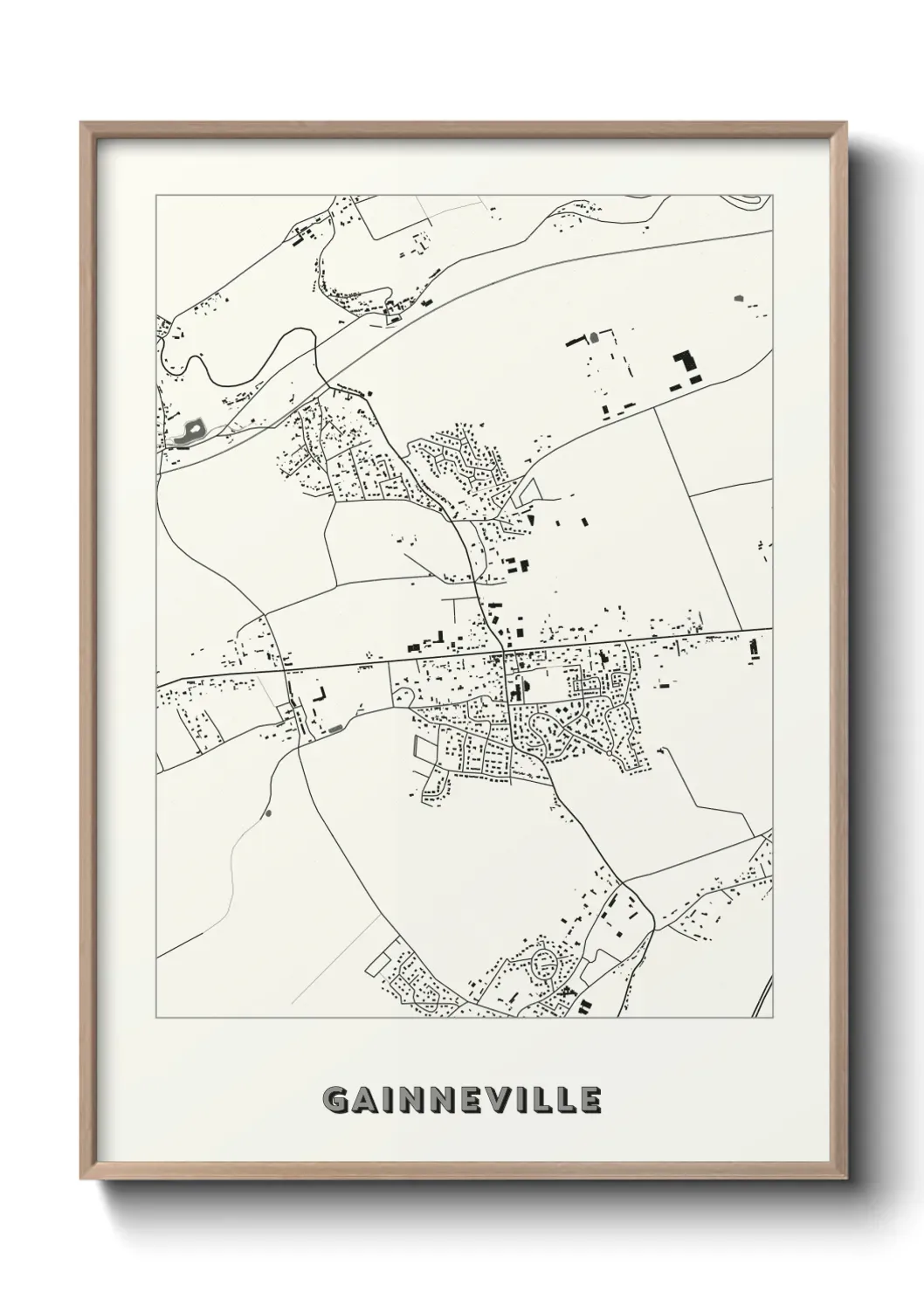 Un poster carte Gainneville
