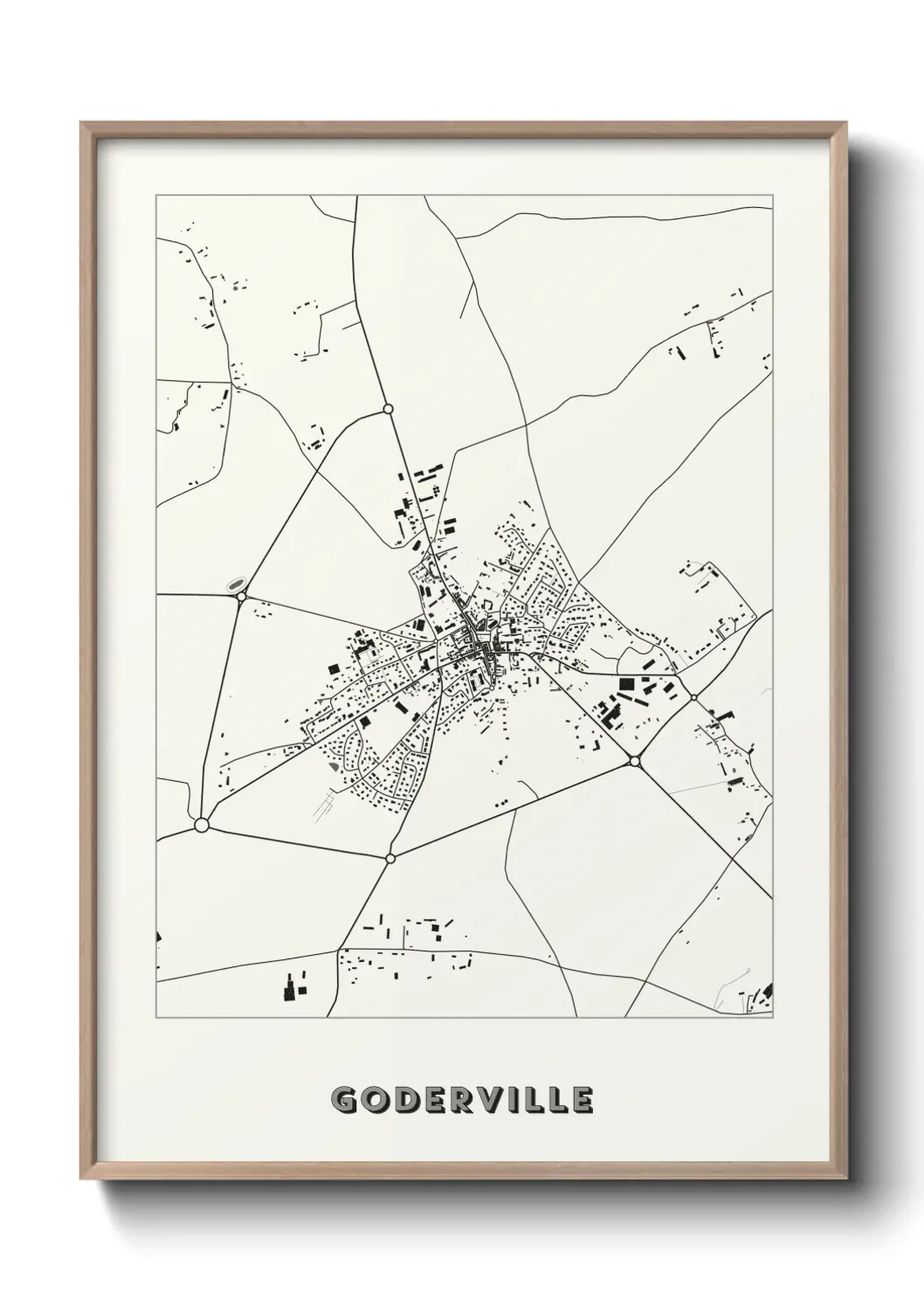 Un poster carte Goderville