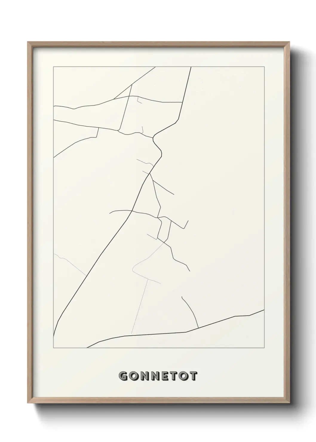 Un poster carte Gonnetot