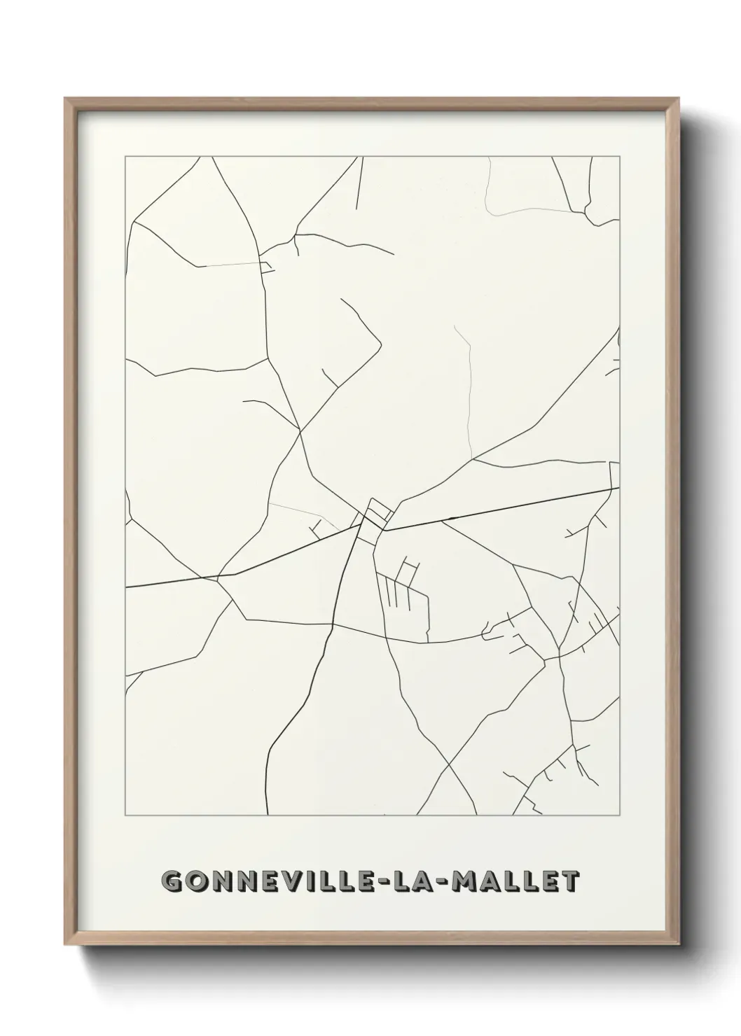 Un poster carte Gonneville-la-Mallet