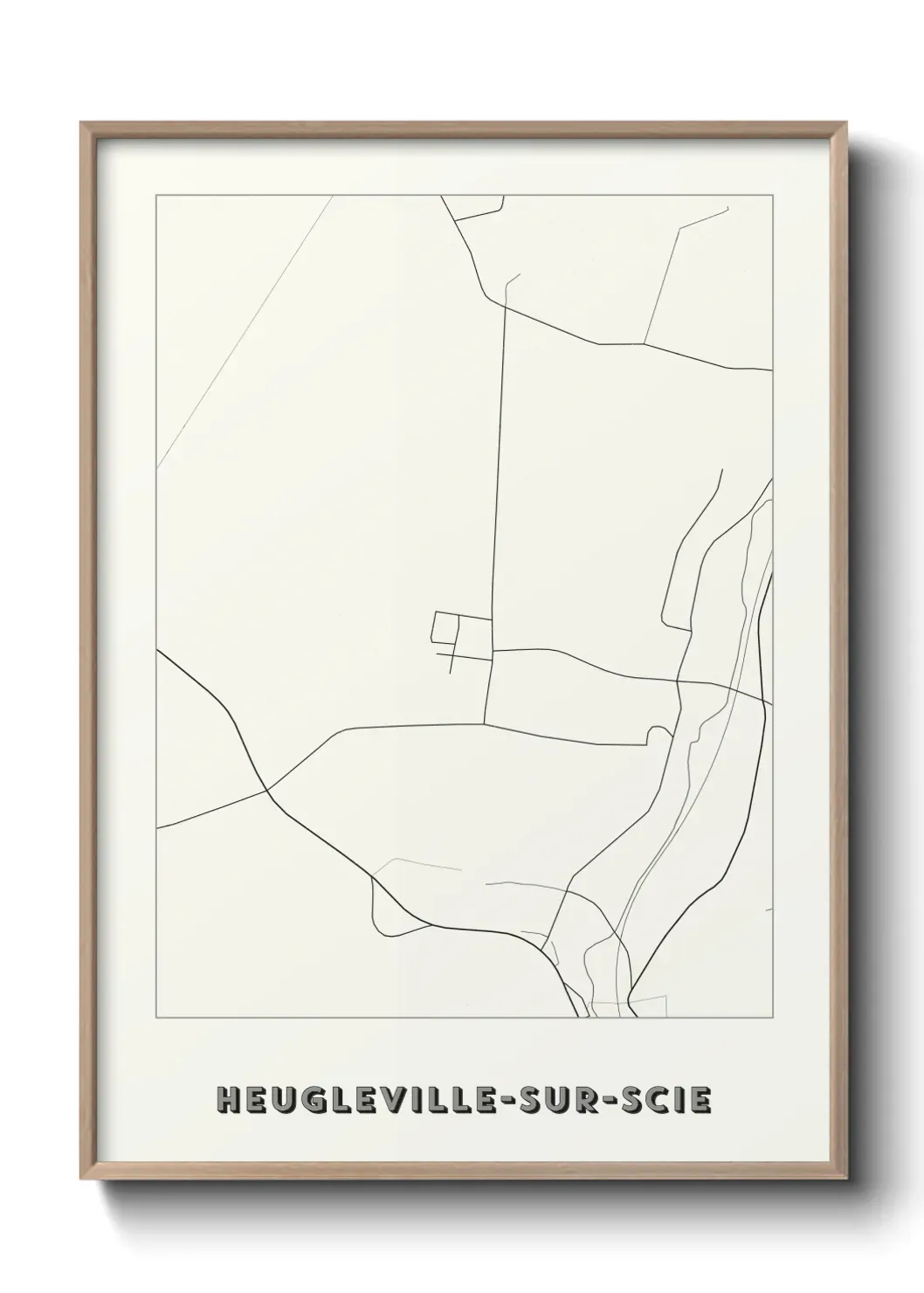 Un poster carte Heugleville-sur-Scie