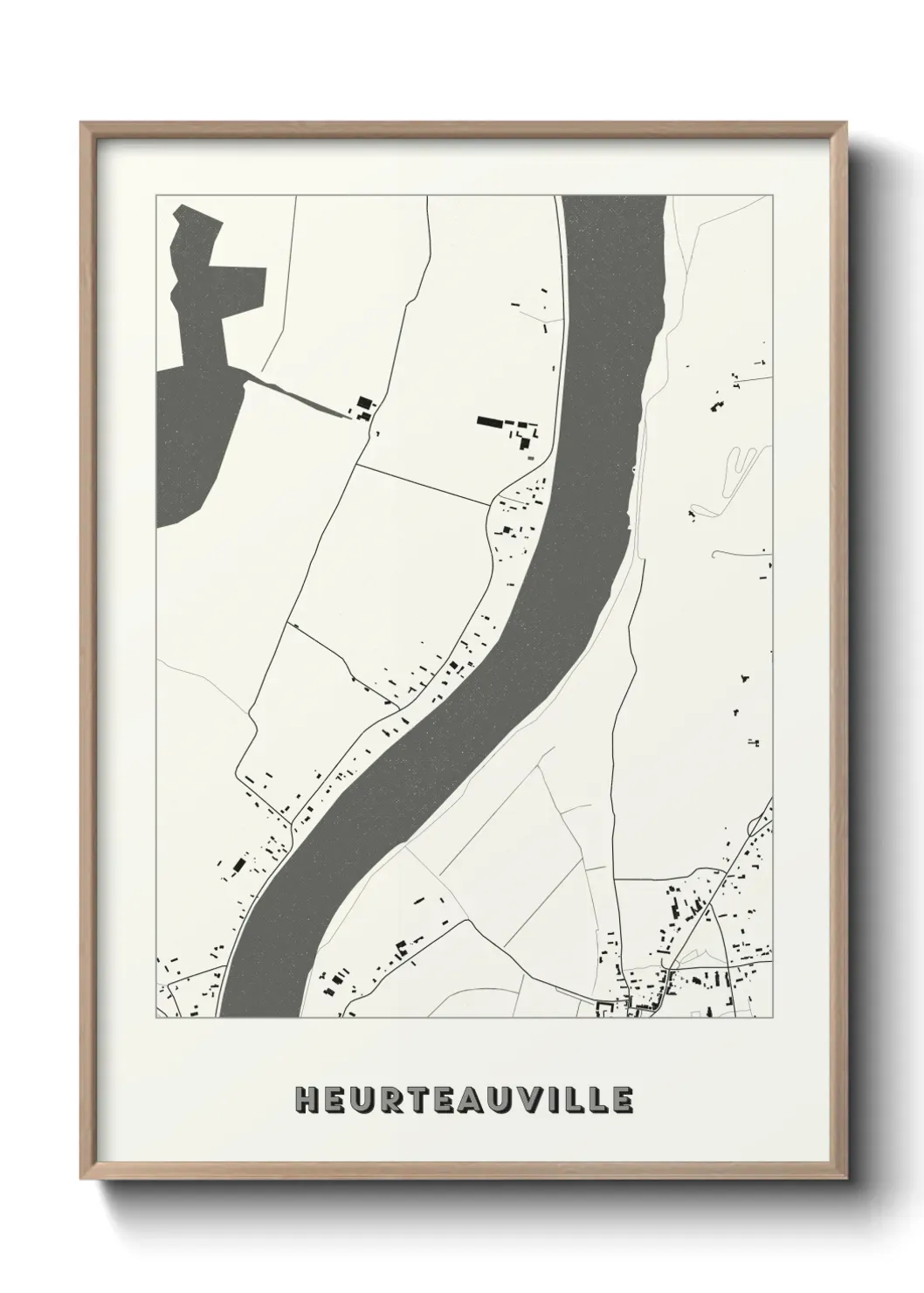 Un poster carte Heurteauville