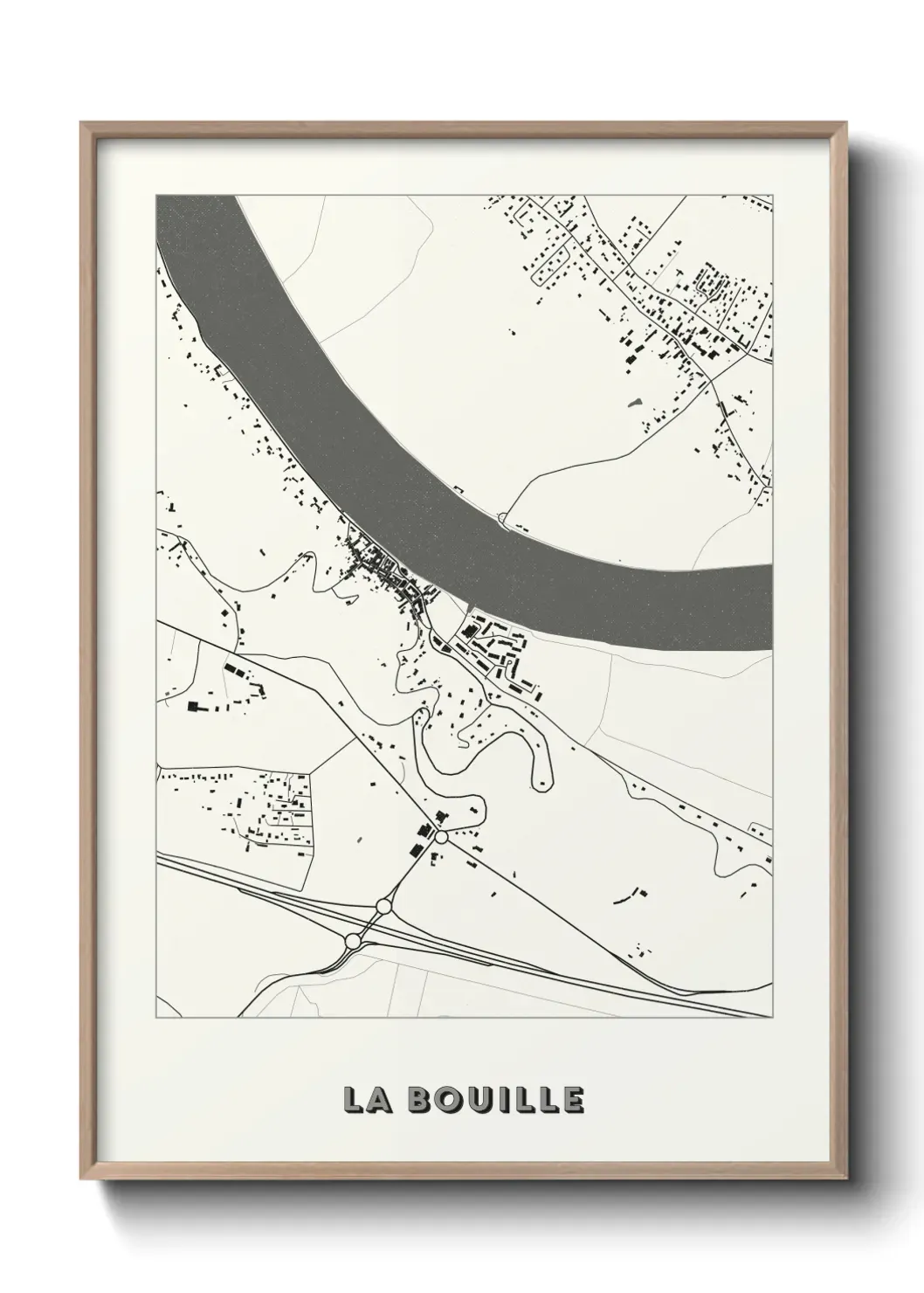 Un poster carte La Bouille
