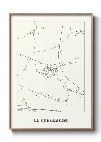 Une affiche de carte sur La Cerlangue
