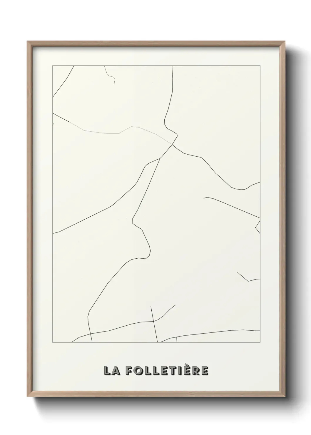 Un poster carte La Folletière