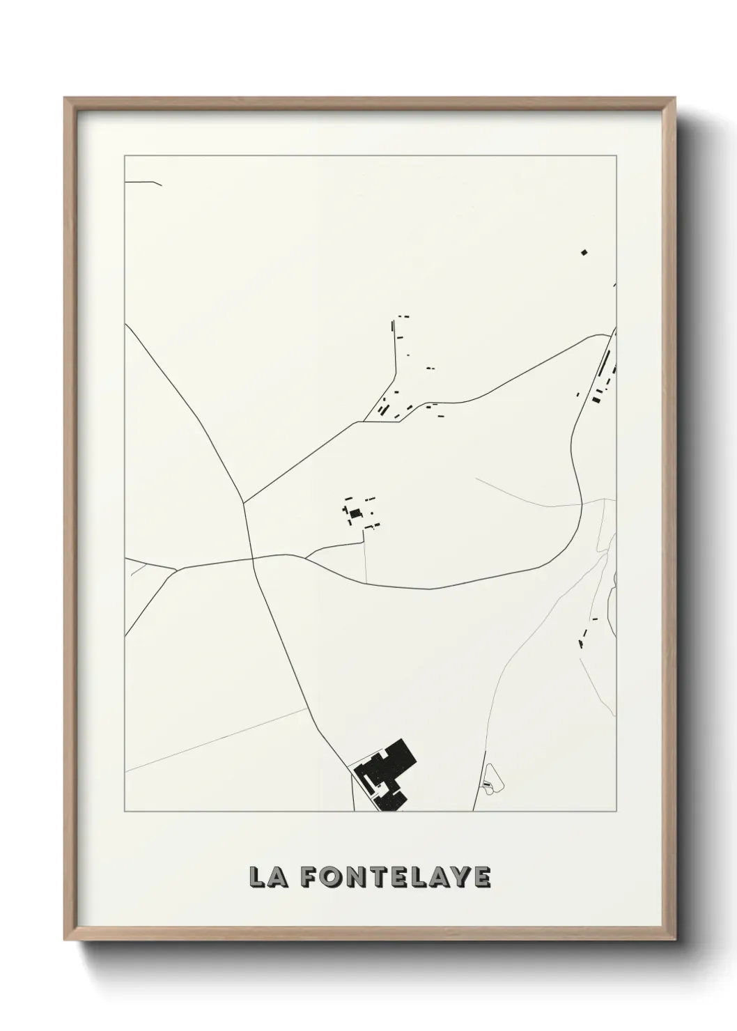 Un poster carte La Fontelaye