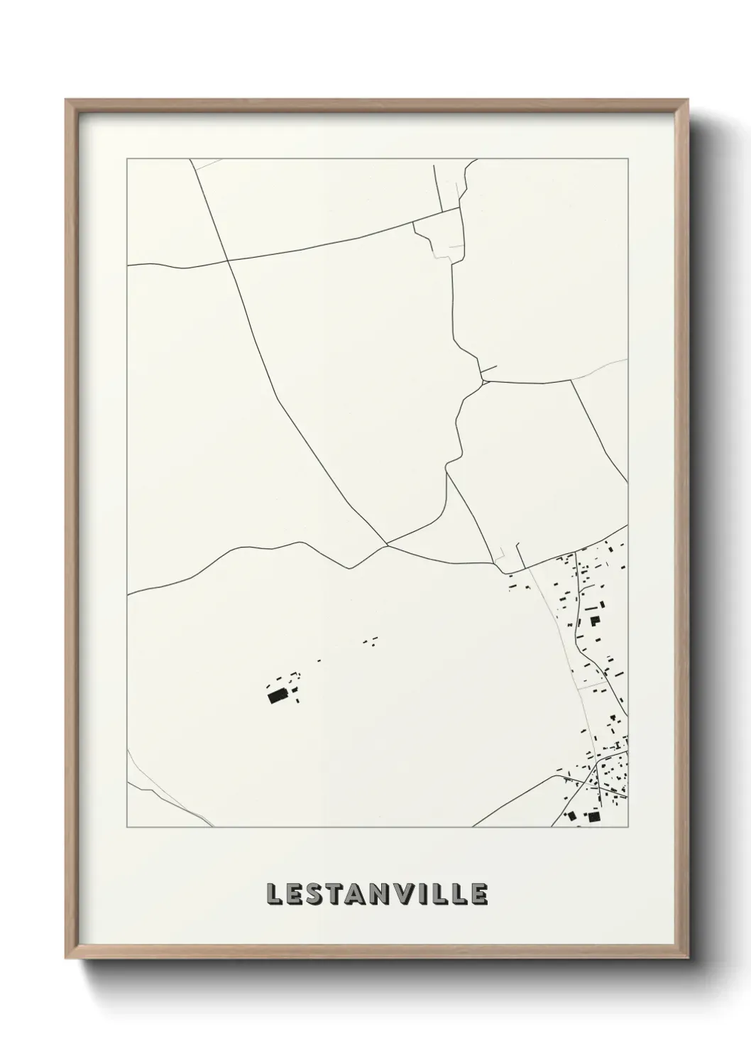 Un poster carte Lestanville