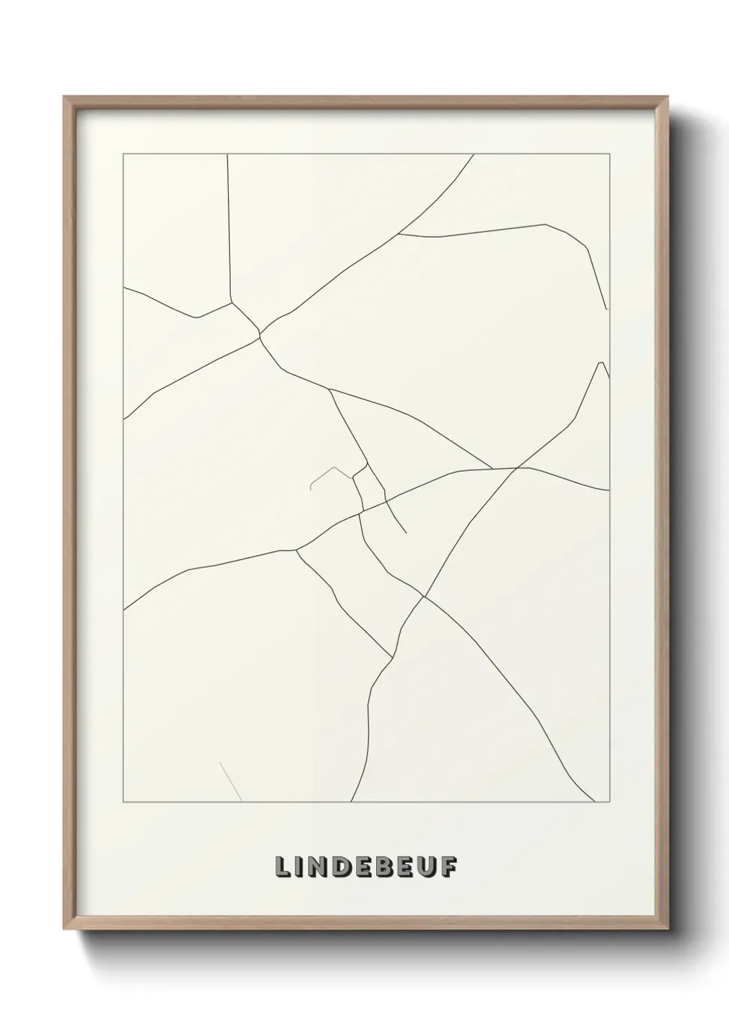 Un poster carte Lindebeuf