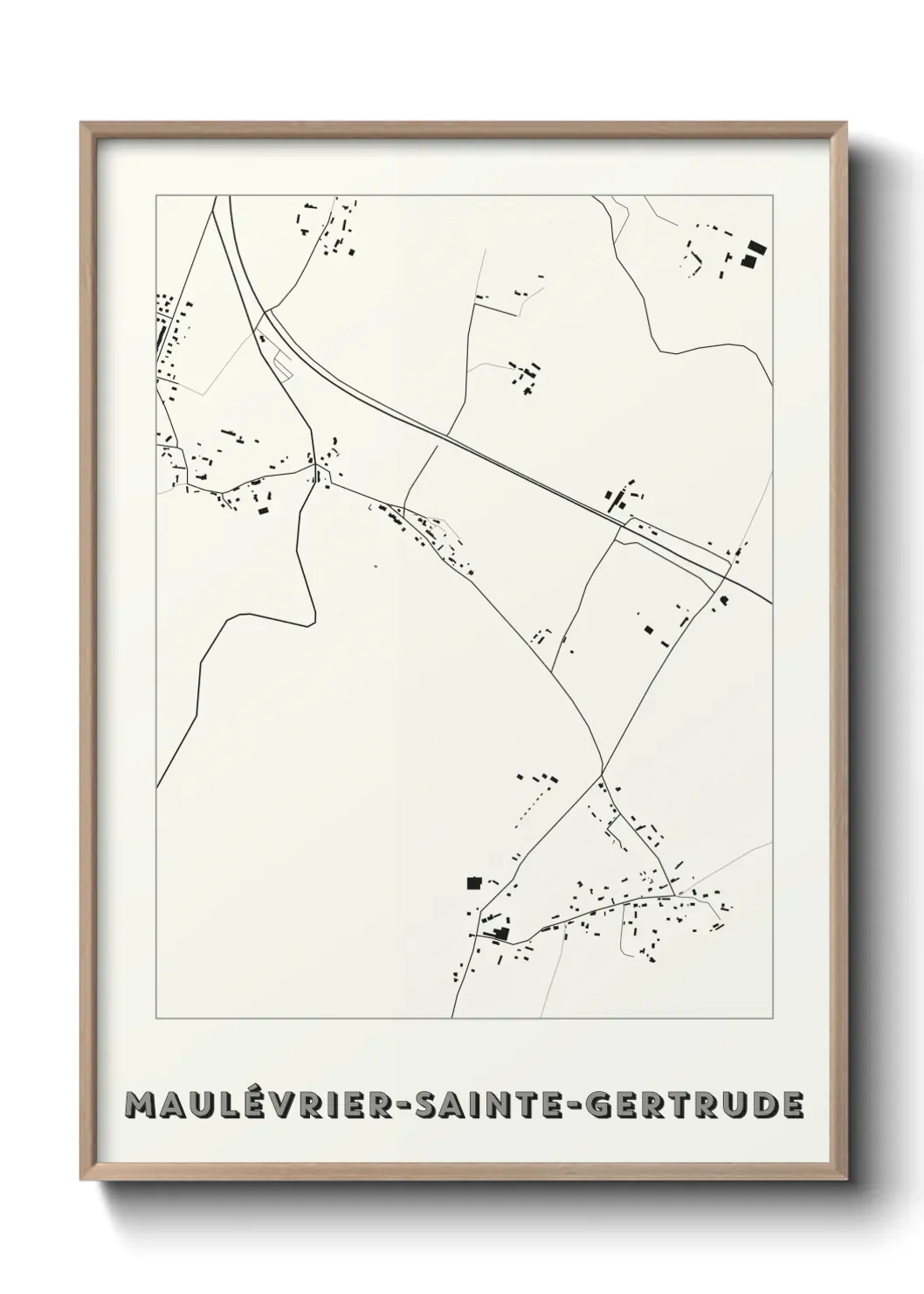 Un poster carte Maulévrier-Sainte-Gertrude