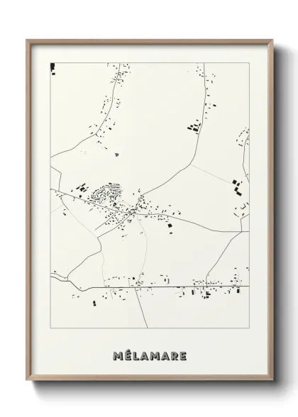 Une affiche de carte sur Mélamare