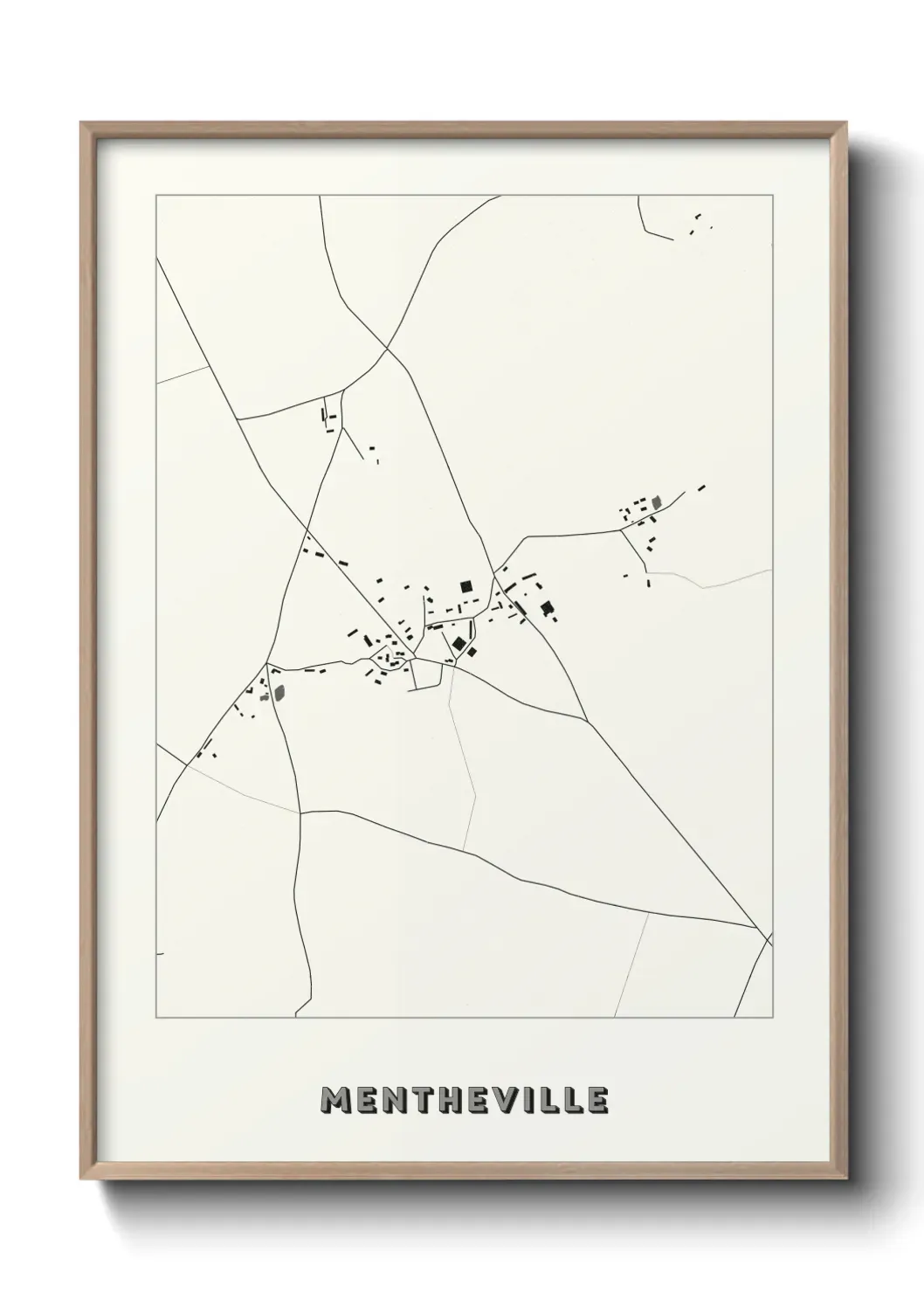 Un poster carte Mentheville