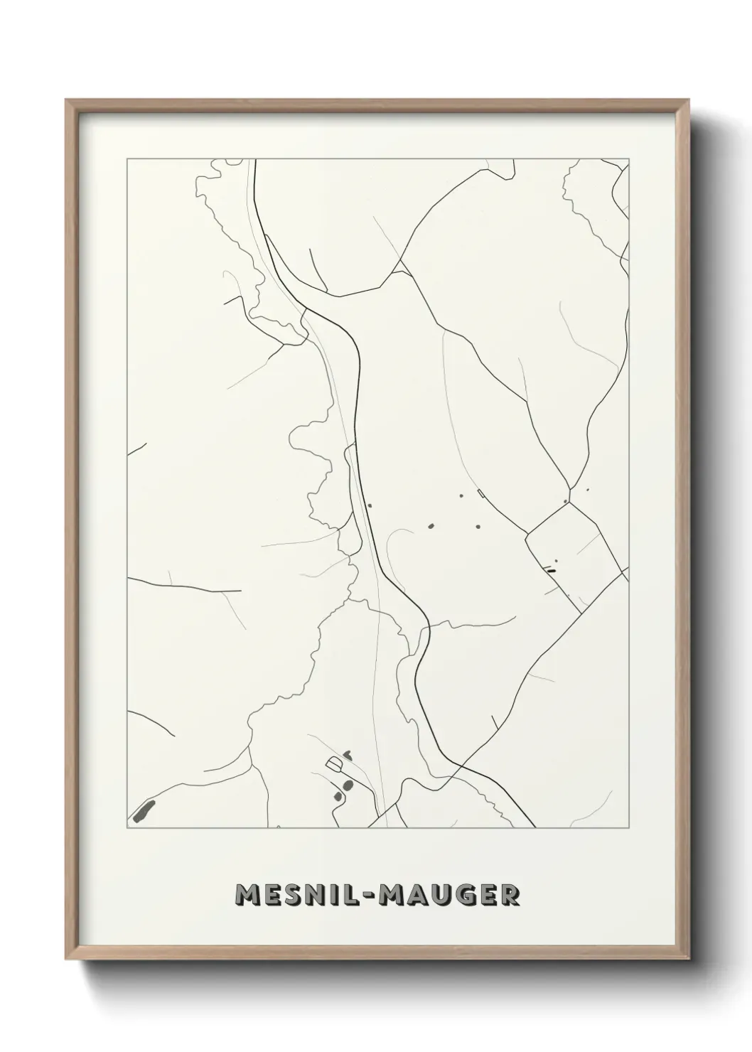 Un poster carte Mesnil-Mauger