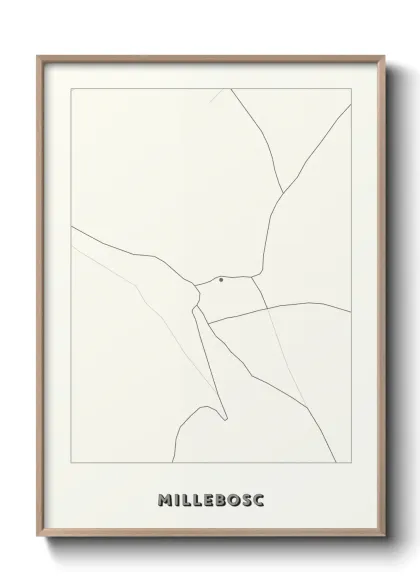 Une affiche de carte sur Millebosc