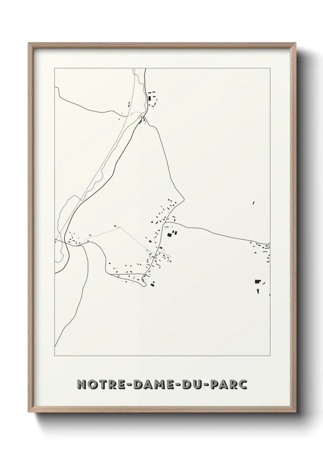 Un poster carte Notre-Dame-du-Parc
